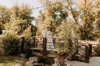 The beautiful bridge outside the Barn of Coatesville.
