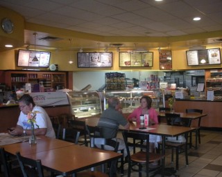 Customers in Big Apple Bagels in Avon Indiana