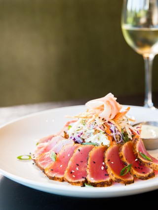 The blackened ahi-tuna at Cooper's Hawk.