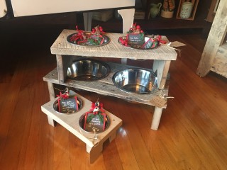 Forget Me Nots dog dish