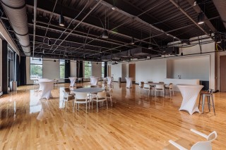 Indoor meeting/wedding spaces.