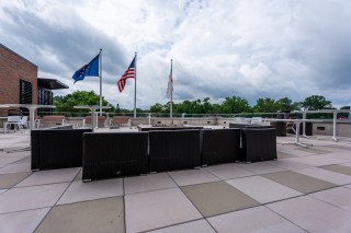 Outdoor meeting/wedding spaces.