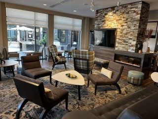 The lobby at the Residence Inn.