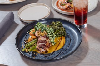Just one of the many elegant dishes offered at the Prewitt.