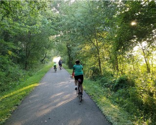 Biking on Vandalia Trail