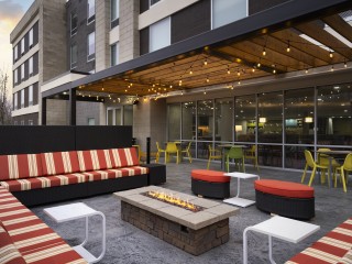 The patio at Home2 Suites.