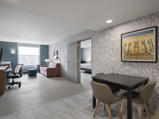 An extended room at Home2 Suites.