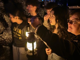 A group enters the escape room at Max Missions.