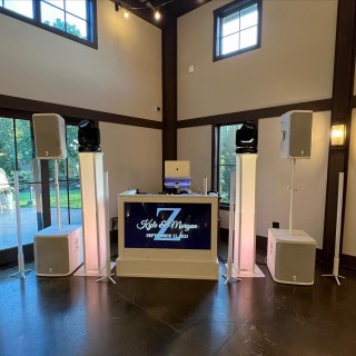 The Simple DJ Booth at a wedding.